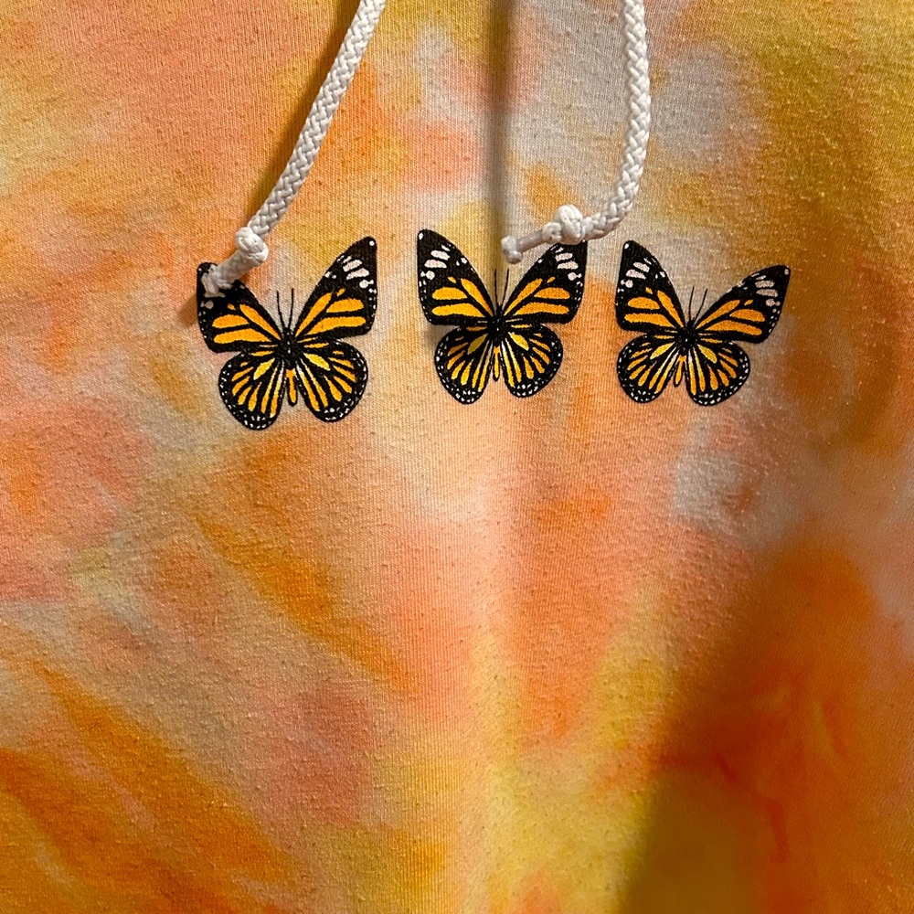 Butterfly Sunset Tie Dye Hoodie